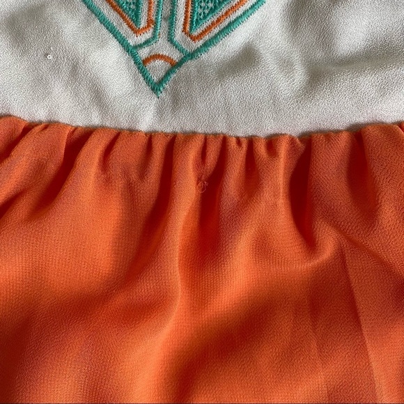 Flying Tomato Boho Embroidered Bustier Corset Top Orange Summer Dress Small - Picture 15 of 15